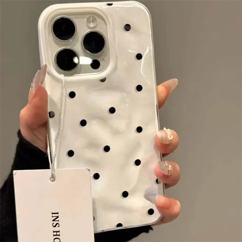 Phone Cases Australia - Coque de téléphone Simple à pois,
