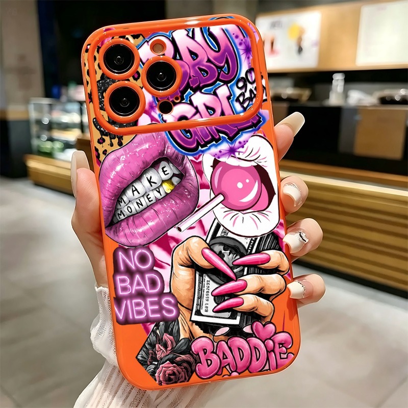 Phone Cases Cool Girl - Coque de téléphone antichoc souple en