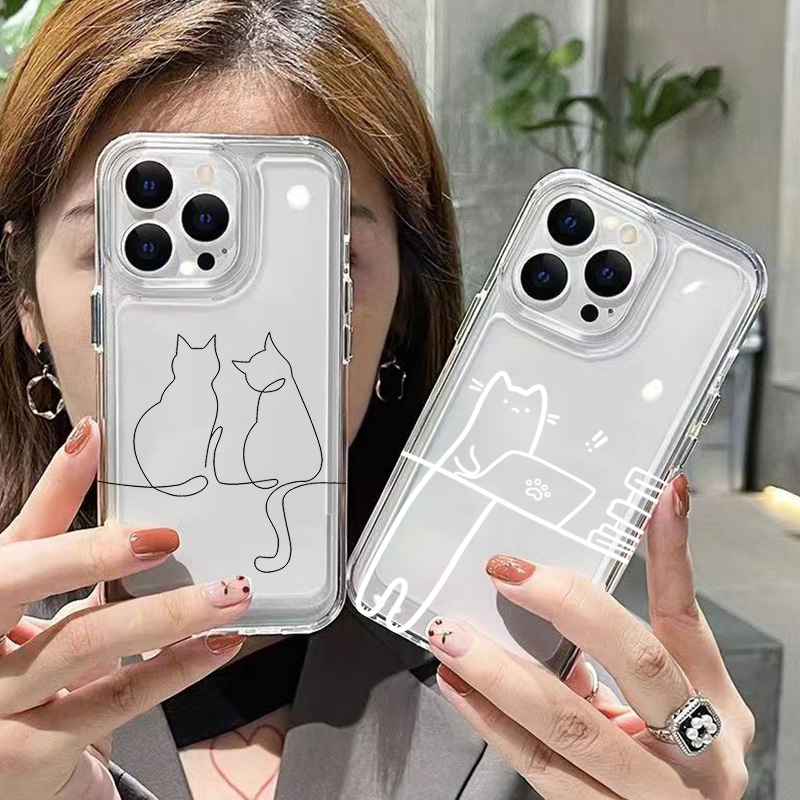 Phone Cases Cat - Coque de téléphone anti-chute avec motif