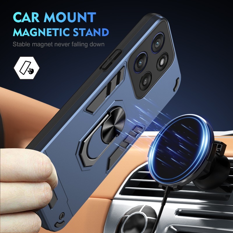 Phone Cases Moto G 2025 - Housse de support magnétique antichoc pour