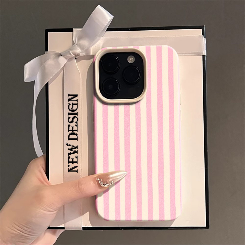 Phone Cases Australia - Coque de téléphone minimaliste rayée colorée