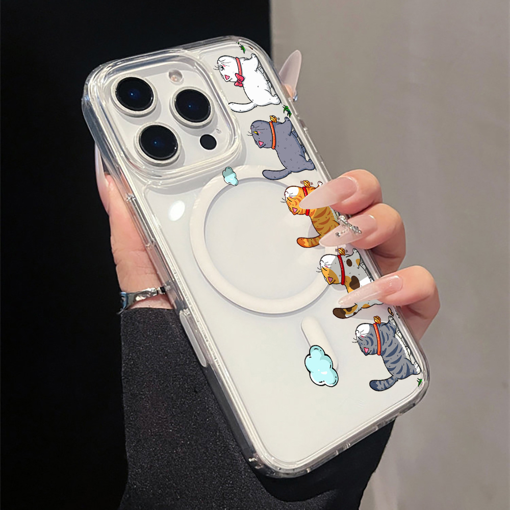 Phone Cases Cat - Coque de téléphone transparente en acrylique