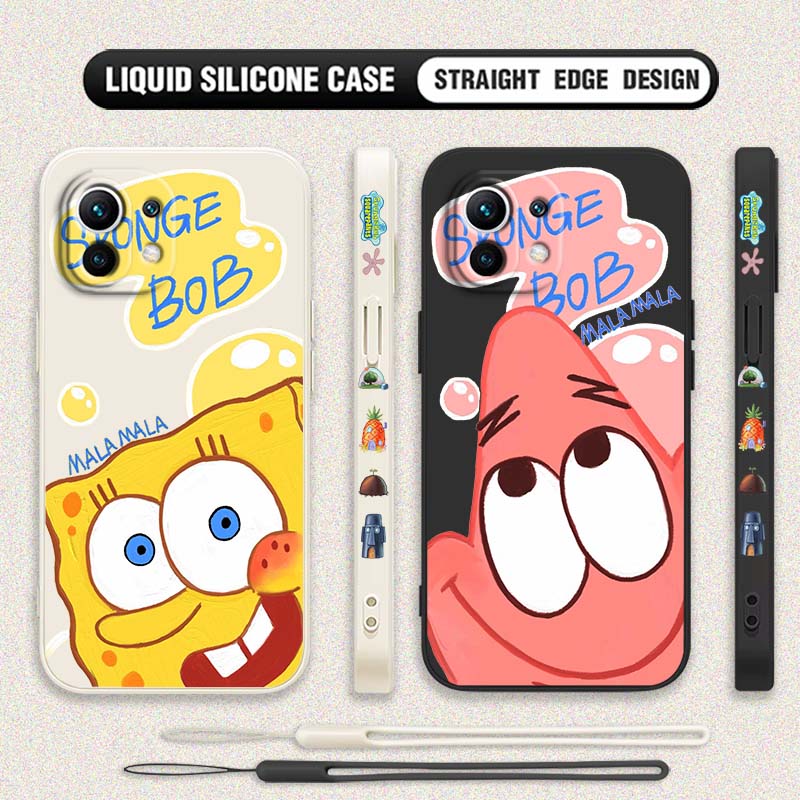 Silicone Liquid Case - Coque de téléphone S-Starfish S-SpongeBob avec