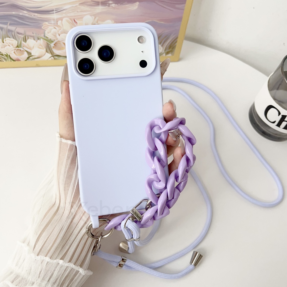 Coque souple mate avec lanière - Silicone Liquid Case avis et prix